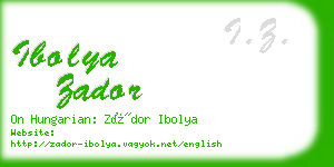 ibolya zador business card